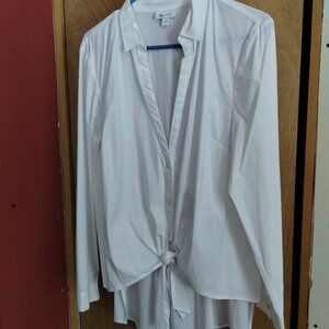 Ladies Long Sleeve Tie Front Shirt